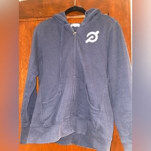 Peloton Blue Zip-Up Hoodie with Logo